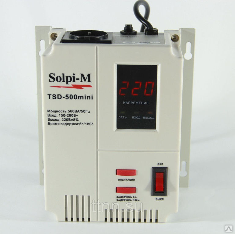 Стабилизатор напряжения Solpi-M TSD-500 mini для газовых котлов ...