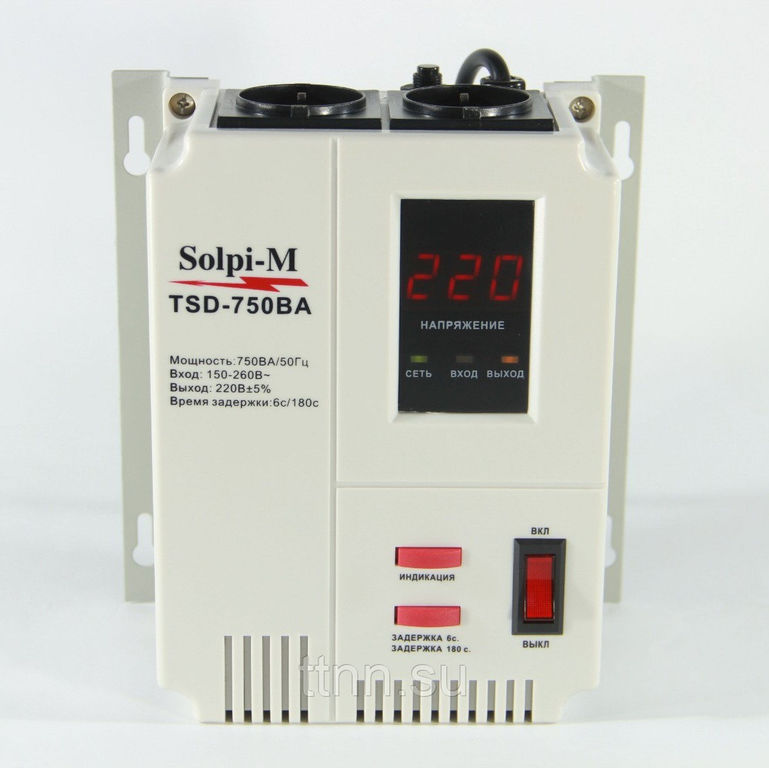 Релейный стабилизатор напряжения Solpi-M TSD-750BA