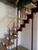 Фасадная лестница к дому маршевая косоур пофоротная с забежными ступенями. размером 1200*4500мм #22