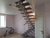 Фасадная лестница к дому маршевая косоур пофоротная с забежными ступенями. размером 1200*4500мм #26