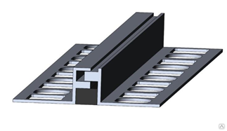 Деформационный шов алюминиевый под плитку и керамогранит для пола ДШ-ПЛА 150