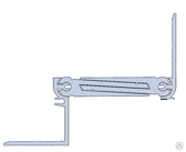 Деформационный шов ДШ-АЛ-У−100/50 угловой, шов 80-100 мм