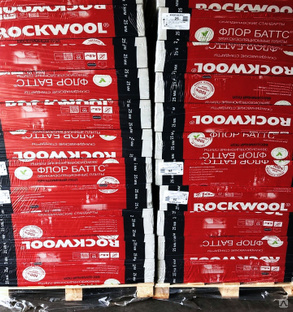 Утеплитель Rockwool Флор Баттс 1000*600*25 мм 8 плит ROCKWOOL #1