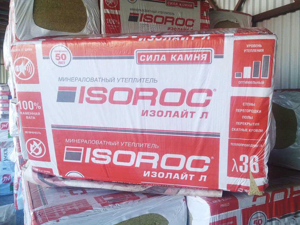 Утеплитель ISOROC Изолайт-Л 1000*600*100 мм 4 плит