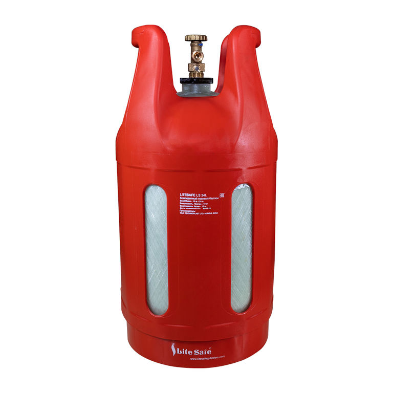 Баллоны газовые LiteSafe LITESAFE - Полимерно-композитный баллон для сжиженного газа 24л/10кг Индия