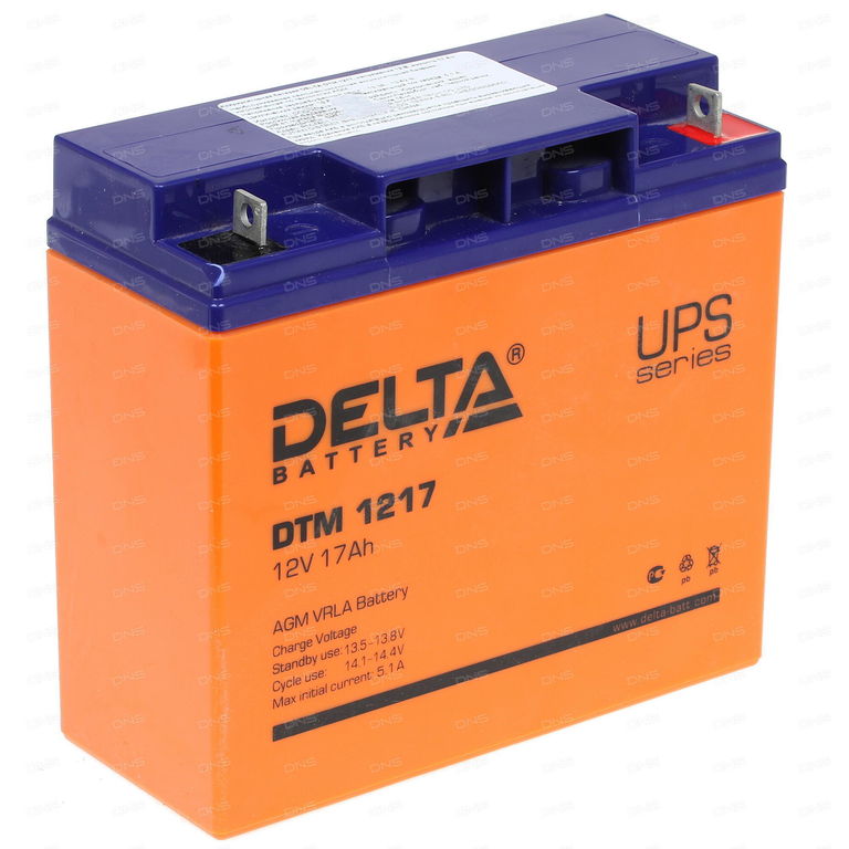 Аккумулятор Delta DTМ 1217 12В 17А/ч