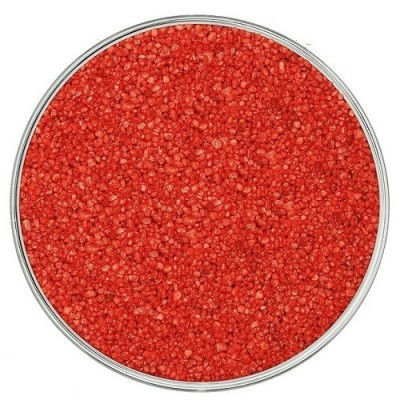 Цветной кварцевый песок 1 кг (красный, фр 0.1-0.3)